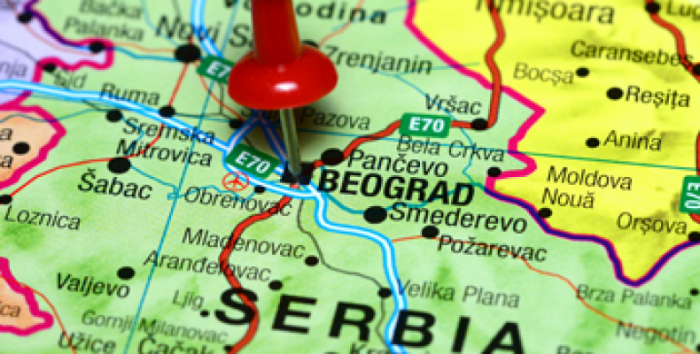 Сербия на карте